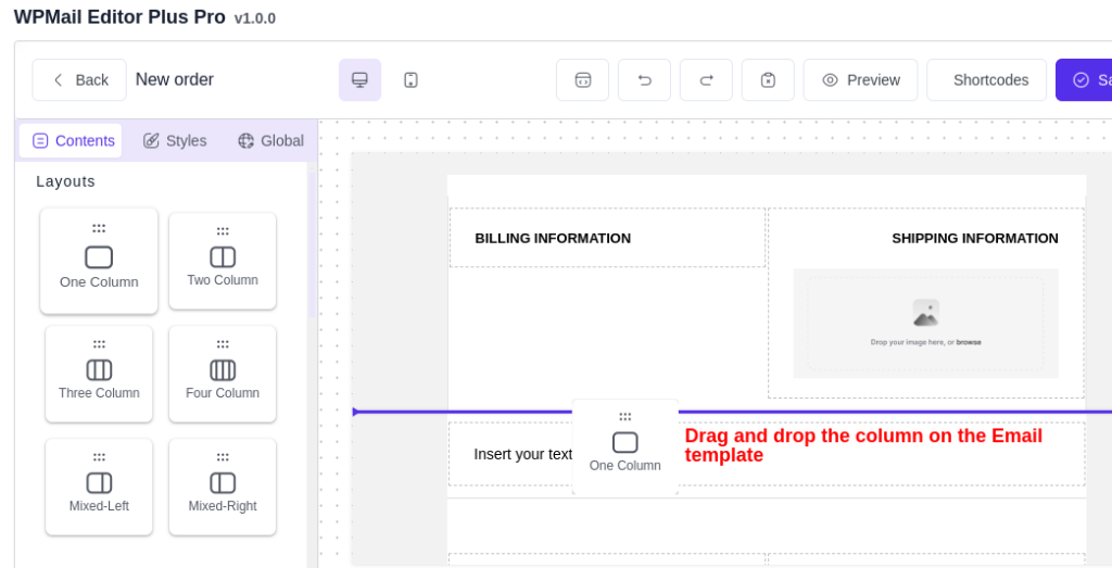 Drag and drop email templates on WooCommerce using WPMail Plus