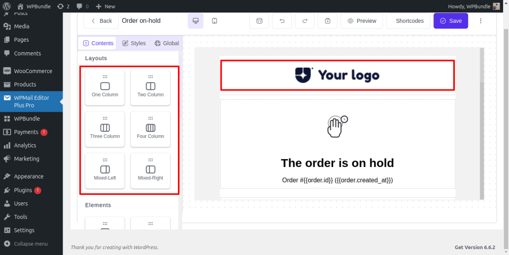 Customize WooCommerce emails using WPMail Editor Plus Pro