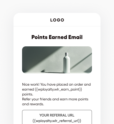 Points Earned Email